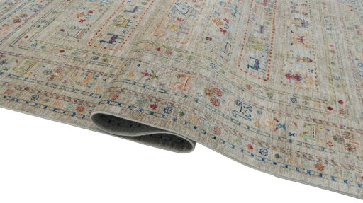 Close-up detail of New Samarkand rug from Pakistan showing Wool weave