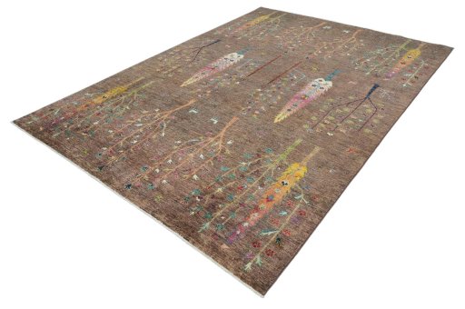 Close-up detail of New Farahan rug from Pakistan showing Wool weave