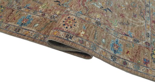 Close-up detail of New Farahan rug from Pakistan showing Wool weave