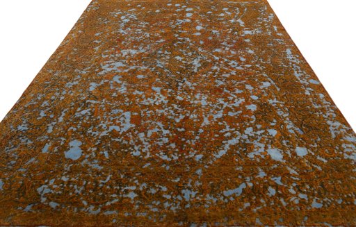 Surface texture of 1970s Vintage rug with natural Wool and intricate pattern