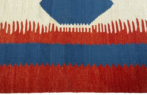 Close-up detail of New Modern Design rug from Turkey showing Wool weave