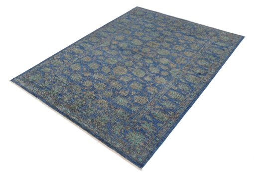 Close-up detail of New Farahan rug from Pakistan showing Wool weave