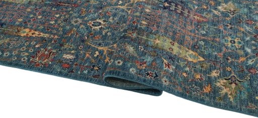 Close-up detail of New Haj-jalili rug from Pakistan showing Wool weave