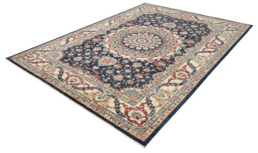 Close-up detail of New Farahan rug from Pakistan showing Wool weave