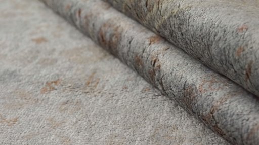Close-up detail of 1950s Kayseri Silk rug from Turkey showing Silk weave