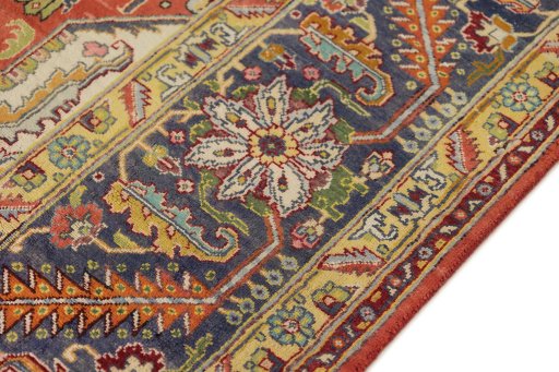 Central medallion detail of 1960s Tabriz Silk rug from Iran / Persia