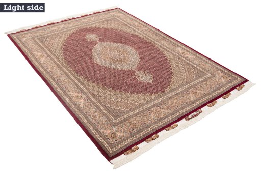 Full view of New Tabriz Silk rug from Iran / Persia, 265 × 200 cm in Multi Color tones