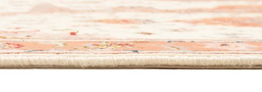 Close-up detail of New Tabriz Silk rug from Iran / Persia showing Wool weave