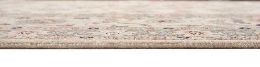 Corner detail of New Tabriz Silk rug showing border pattern and Wool pile