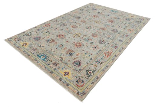 Close-up detail of New Farahan rug from Pakistan showing Wool weave