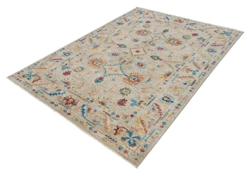 Close-up detail of New Farahan rug from Pakistan showing Wool weave