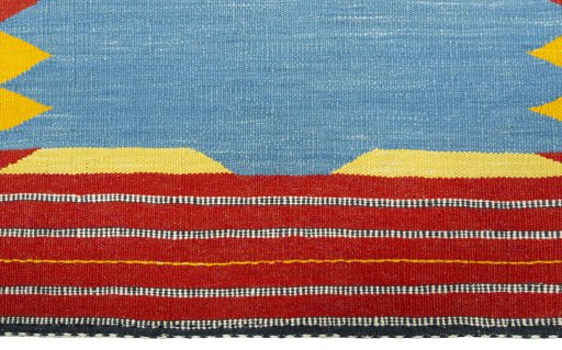 Central medallion detail of New Kilim Sofre rug from Turkey