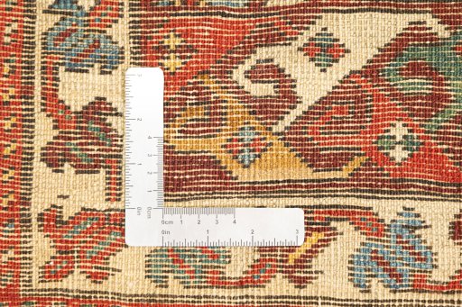 Full view of 1900s Kazak rug from Armenia, 275 × 114 cm in Dark blue tones