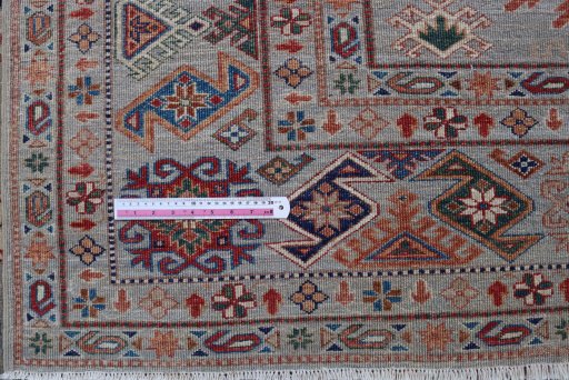 Central medallion detail of New Kazak rug from Pakistan