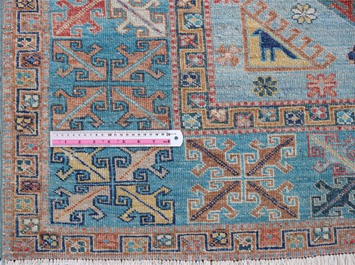 Central medallion detail of New Kazak rug from Pakistan
