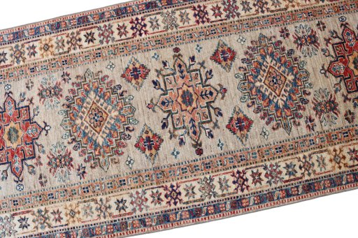 Central medallion detail of New Kazak rug from Pakistan