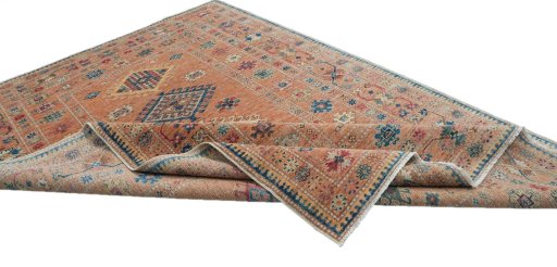 Central medallion detail of New Kazak rug from Pakistan