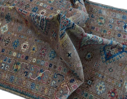 Central medallion detail of New Kazak rug from Pakistan