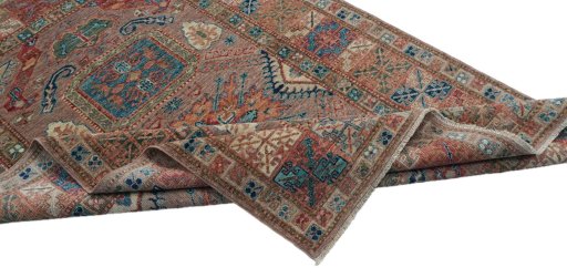 Central medallion detail of New Kazak rug from Pakistan
