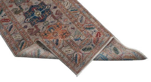 Central medallion detail of New Kazak rug from Pakistan