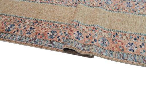 Close-up detail of New Kazak rug from Pakistan showing Wool weave