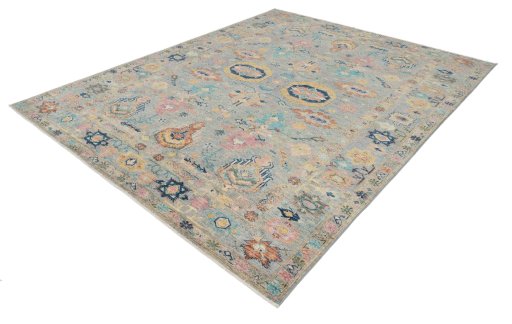 Close-up detail of New Kazak rug from Pakistan showing Wool weave