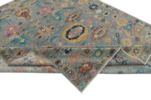 Central medallion detail of New Kazak rug from Pakistan