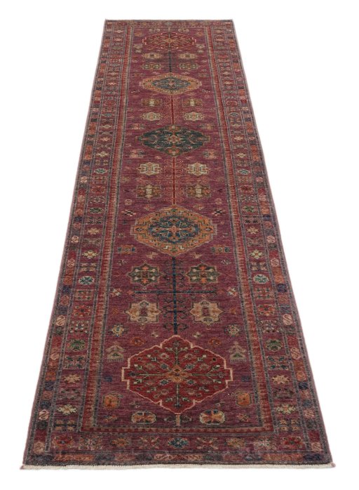 Surface texture of New Kazak rug with natural Wool and intricate pattern