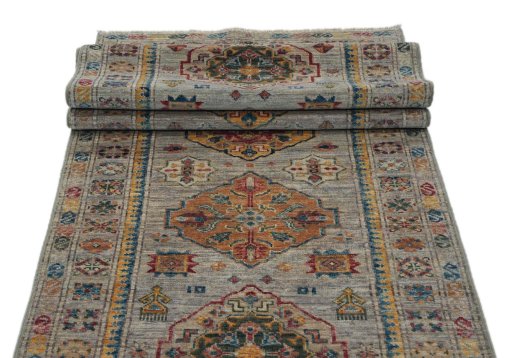 Central medallion detail of New Kazak rug from Pakistan