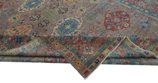 Central medallion detail of New Kazak rug from Pakistan
