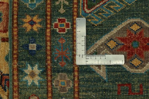 Central medallion detail of New Kazak rug from Pakistan
