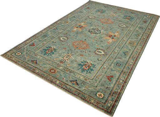 Close-up detail of New Kazak rug from Pakistan showing Wool weave