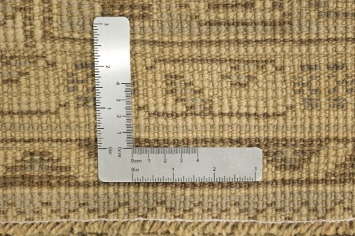 Close-up detail of 1920s Oushak rug from Turkey showing Wool weave