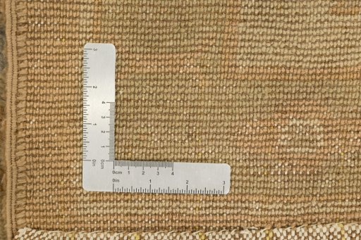 Close-up detail of 1920s Oushak rug from Spain showing Wool weave