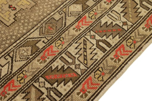 Central medallion detail of 1920s Shirvan rug from Iran / Persia
