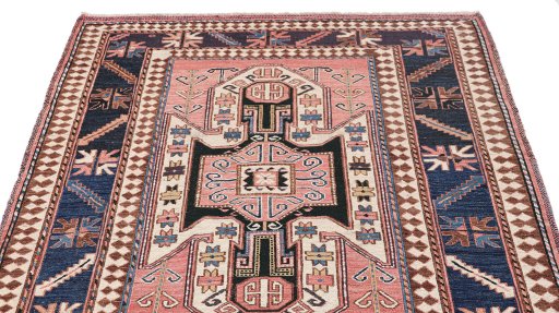 Surface texture of New Sumakh rug with natural Wool and intricate pattern