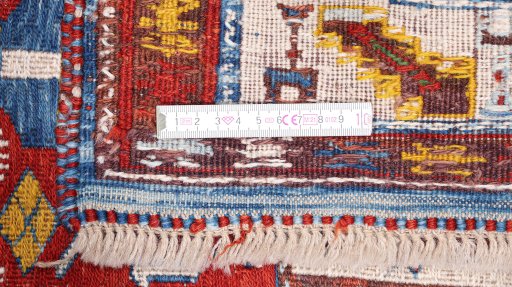Full view of New Sumakh rug from Iran / Persia, 198 × 145 cm in Red tones