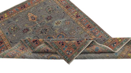 Central medallion detail of New Kazak rug from Pakistan