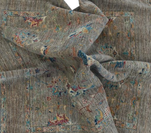 Full view of New Farahan rug from Pakistan, 163 × 152 cm in Beige tones