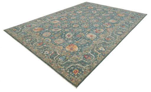 Close-up detail of New Haj-jalili rug from Pakistan showing Wool weave