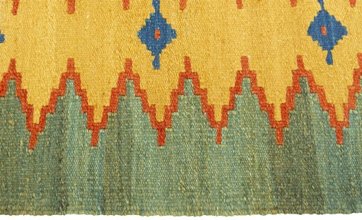 Close-up detail of New Modern Design rug from Turkey showing Wool weave