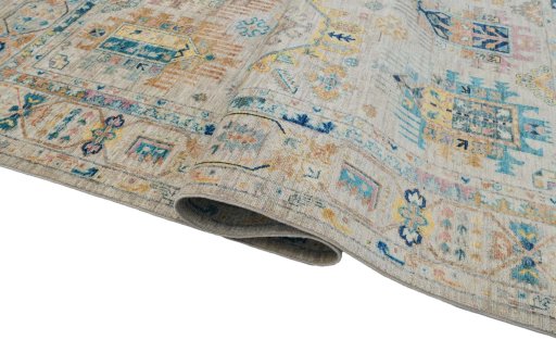 Close-up detail of New Samarkand rug from Pakistan showing Wool weave