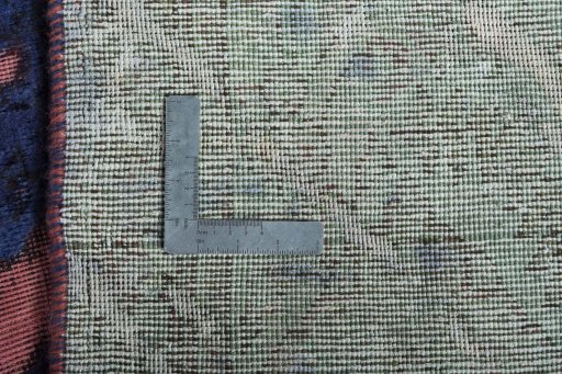 Close-up detail of 1970s Vintage rug from Pakistan showing Wool weave