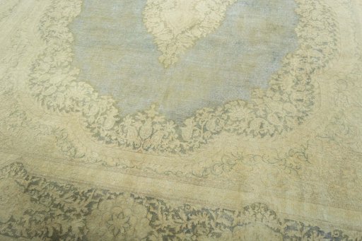 Close-up detail of 1970s Vintage rug from Pakistan showing Wool weave
