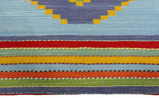 Central medallion detail of New Kilim Sofre rug from Turkey