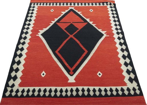 Close-up detail of New Modern Design rug from Turkey showing Wool weave