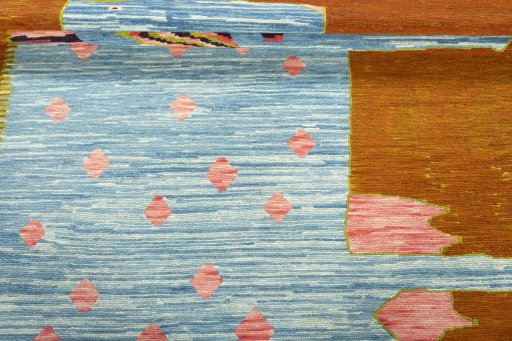 Full view of New Kilim Dastan rug from Turkey, 184 × 132 cm in Multi Color tones