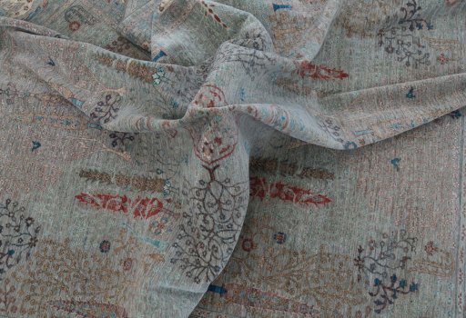 Full view of New Haj-jalili rug from Pakistan, 300 × 246 cm in Beige tones
