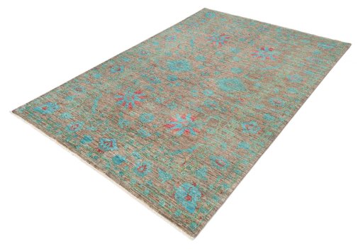 Close-up detail of New Farahan rug from Pakistan showing Wool weave