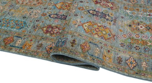 Close-up detail of New Farahan rug from Pakistan showing Wool weave
